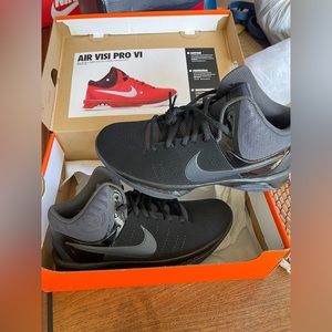 Nike Air Visi Pro 6 NBK 749168-003 Mens Black Anthracite Basketball Shoes FNK307